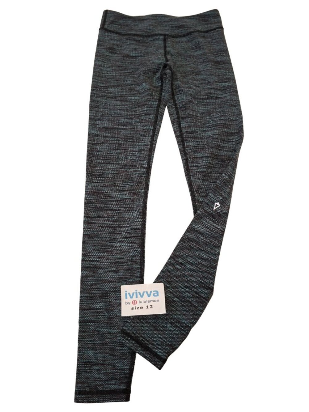 Ivivva Girl by Lululemon 🍋Full Length Green Black Active Leggings size 12